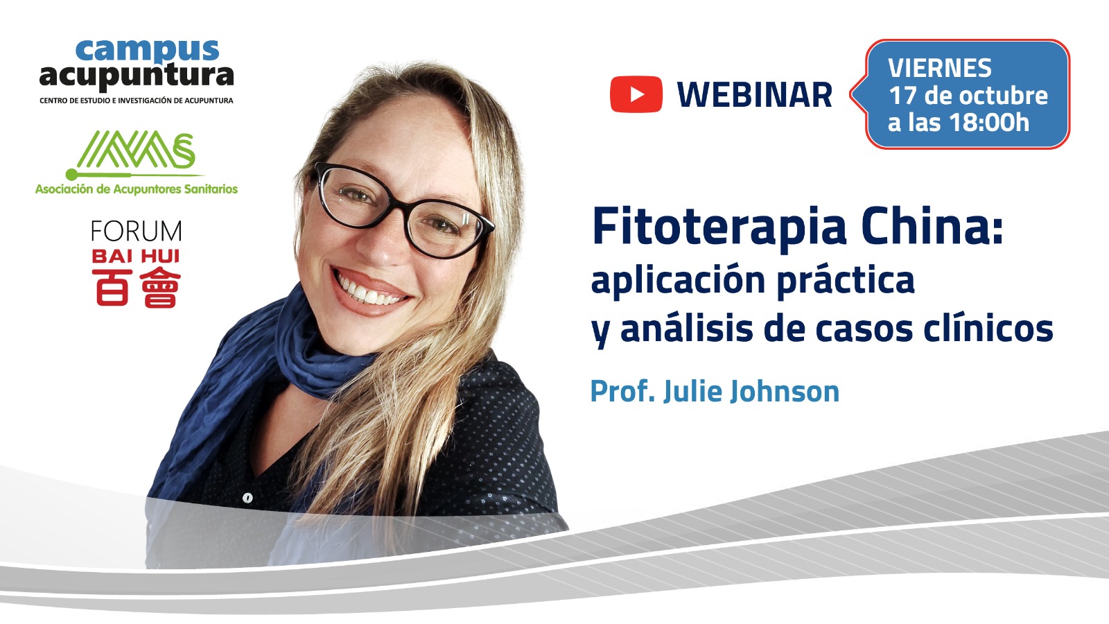Webinar: Fitoterapia China: aplicación práctica y análisis de casos clínicos con Prof. Julie Johnson