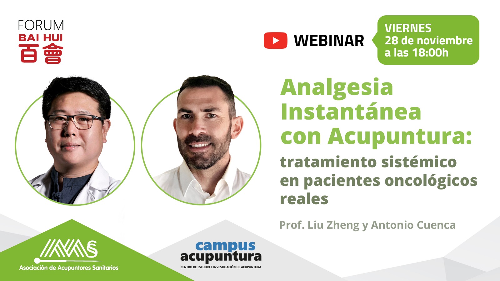 Webinar: Analgesia Instantánea con Acupuntura: tratamiento sistémico en pacientes oncológicos reales