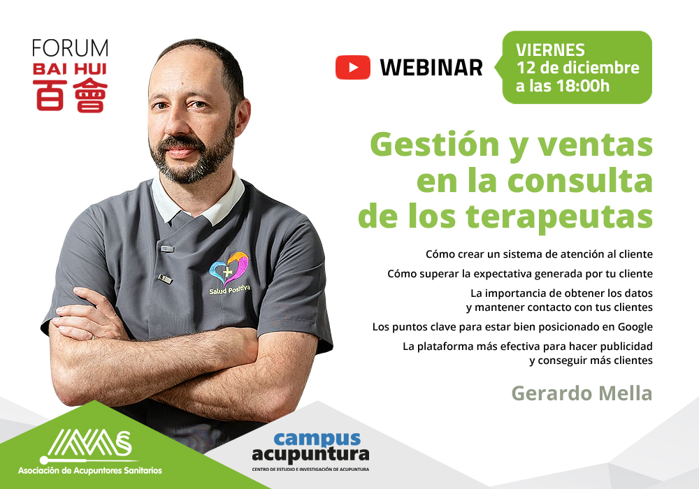 Webinar: Gestión y ventas en la consulta de los terapeutas